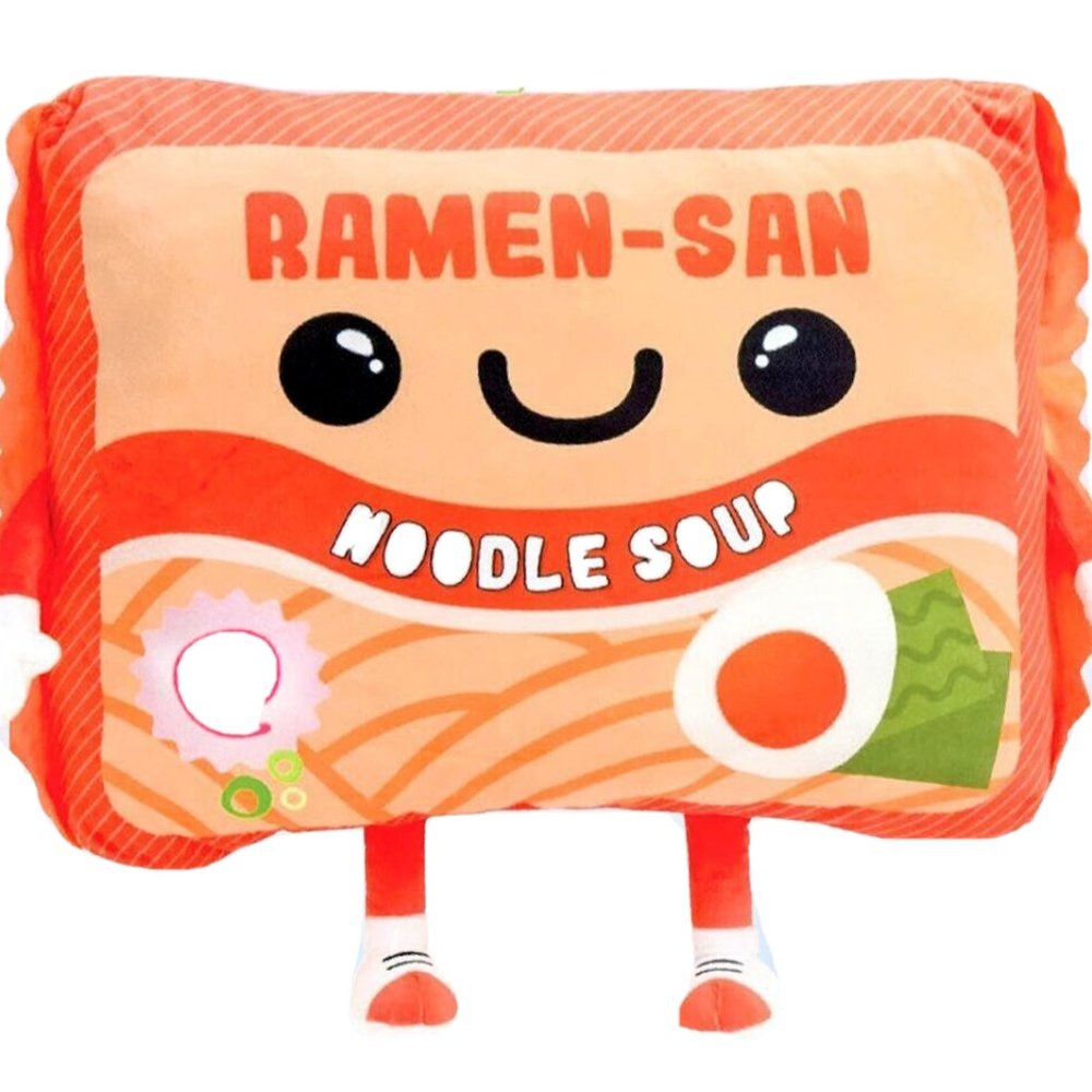 Top Ramen-San Cup of Noodle Soup Fiesta Plush Pillow Giant 24X20” Soft Red